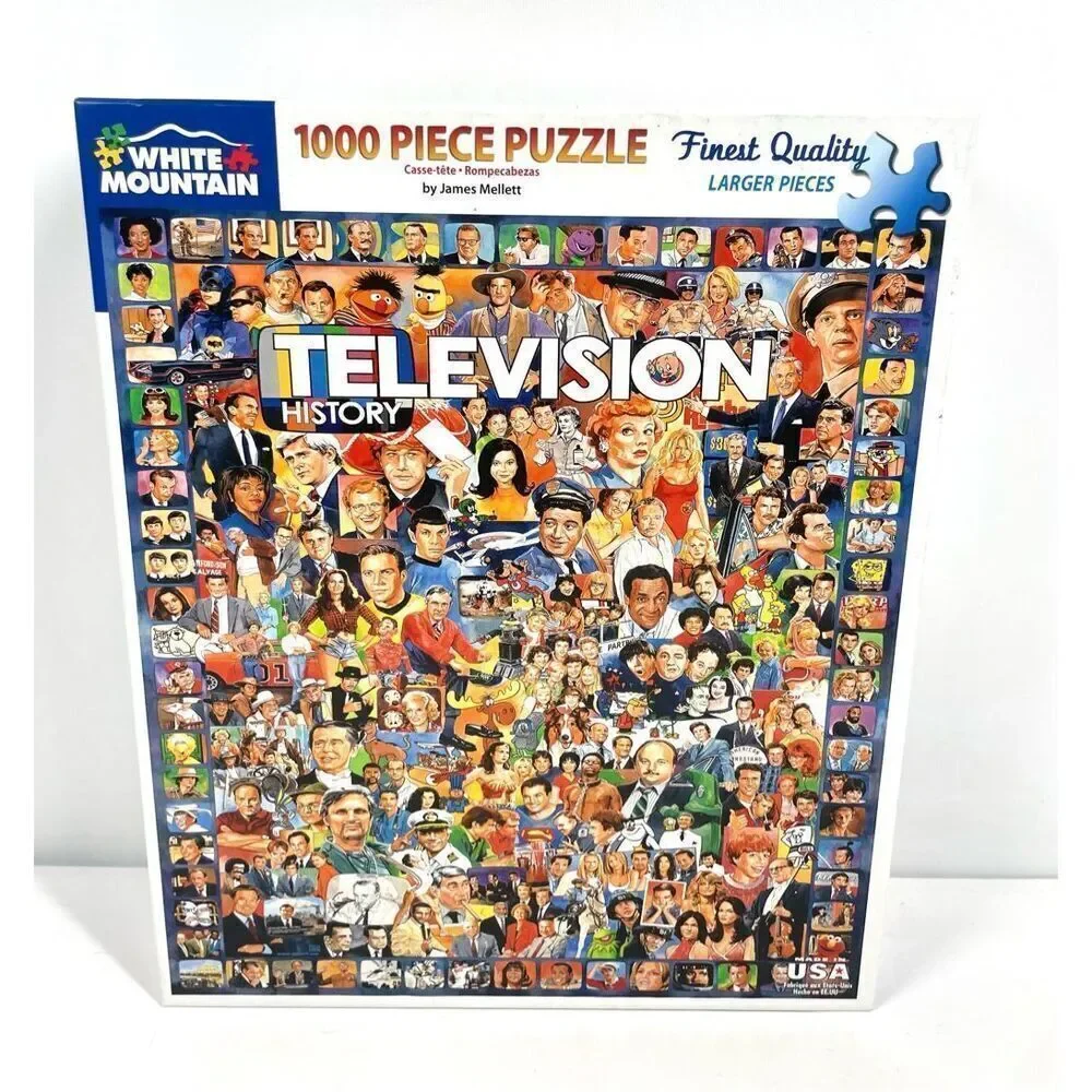 White Mountain TELEVISION History 1000 Piece Jigsaw Puzzle